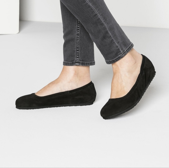Birkenstock Shoes Nwt Birkenstock Black Suede Celina Ballet Flats 5